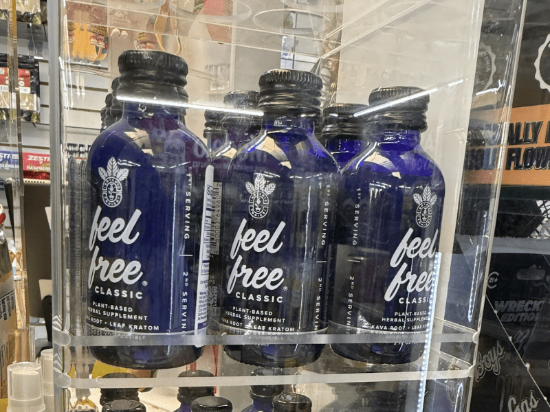 Bottles of Feel Free on display at a convenience store in south Columbus on Aug. 12, 2026.