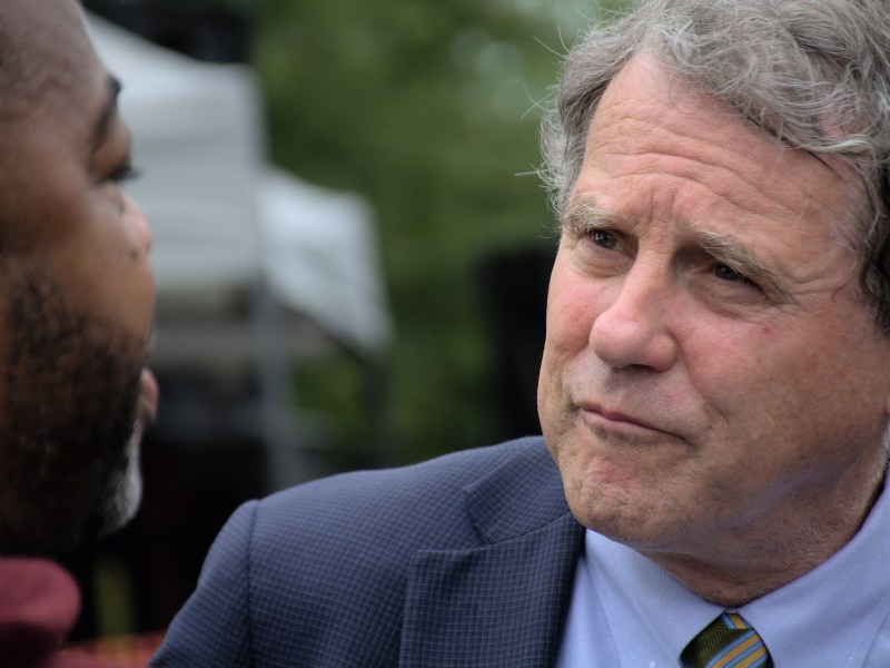 U.S. Sen. Sherrod Brown visits Cleveland for a voter rally geared toward Black men.