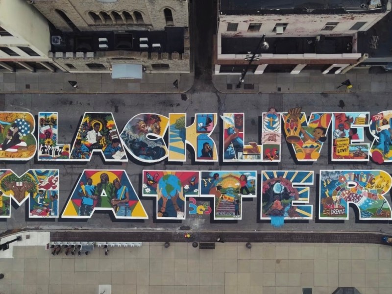 Black Lives Matter! mural refreshed; artists tell stories of the Black experience